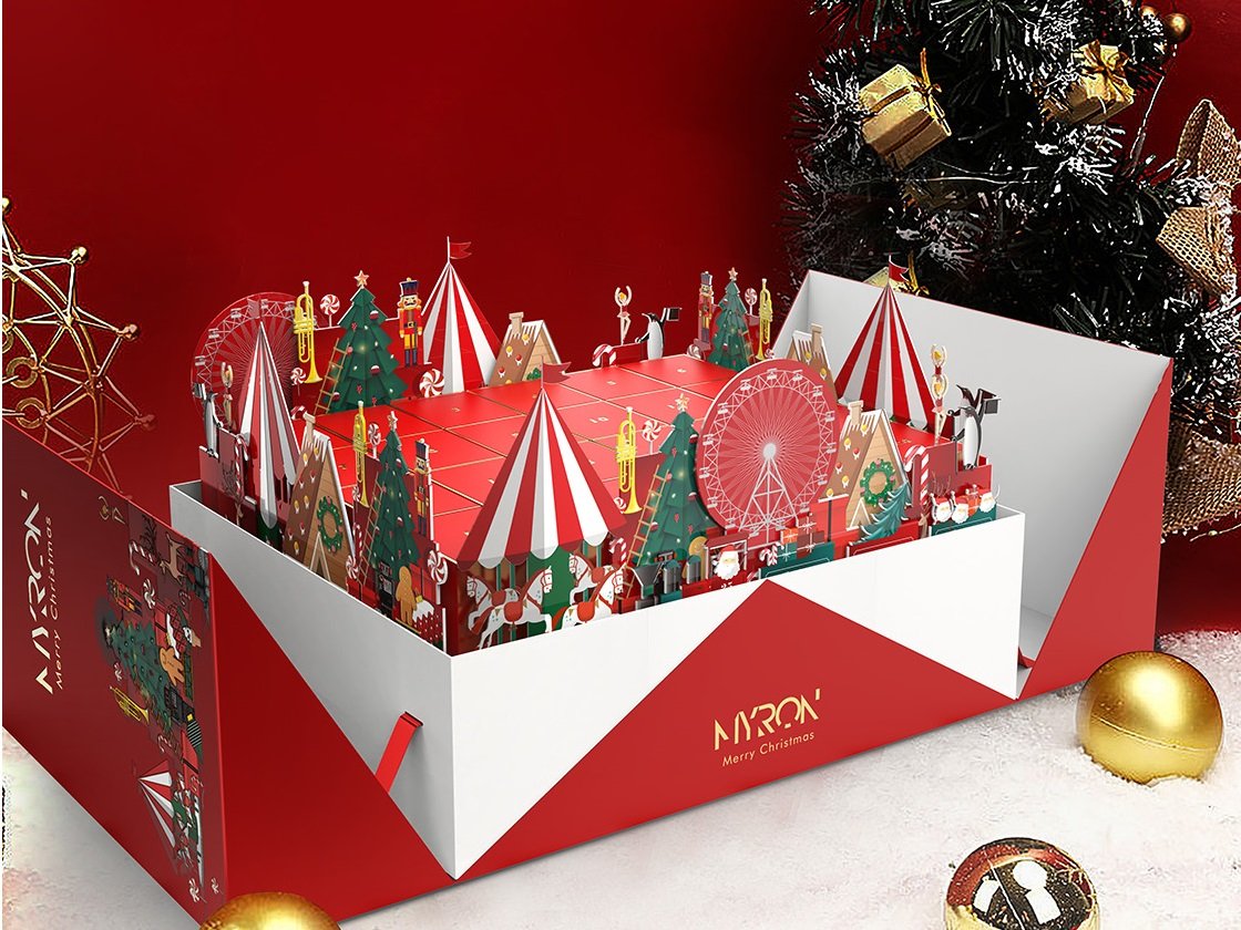 Creative christmas music calendar box design attention points
