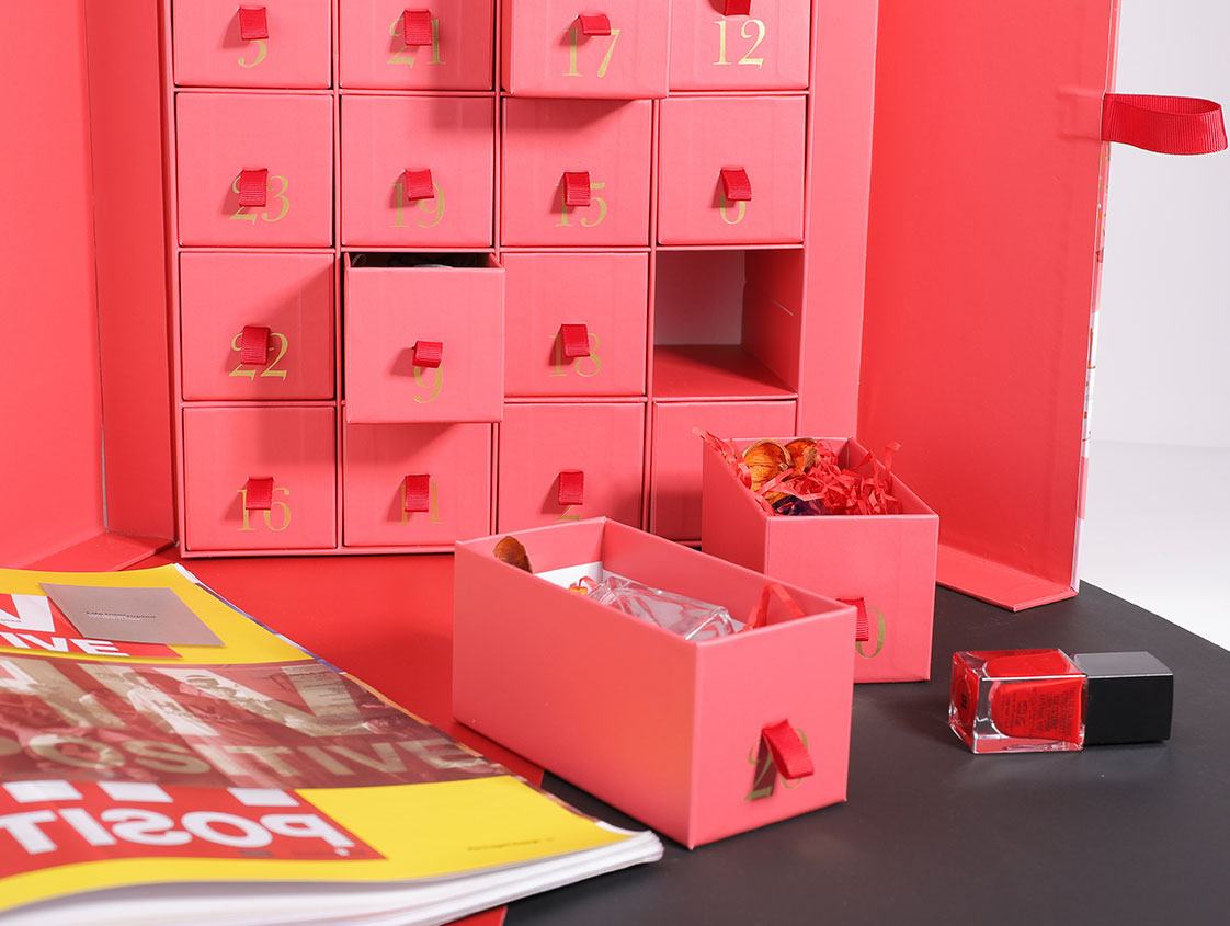 Cosmetic gift calendar box design and printing precautions