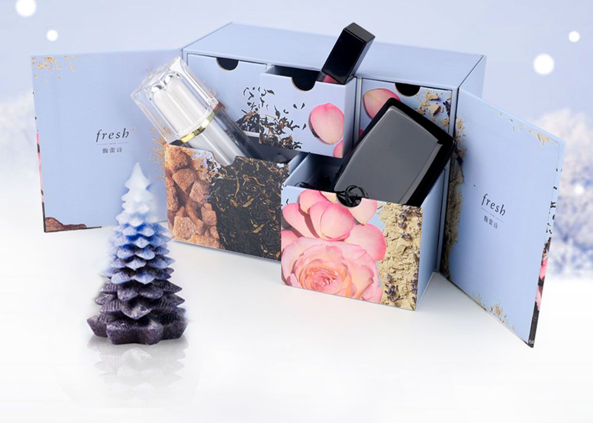 High-end cosmetic packaging calendar box customization points
