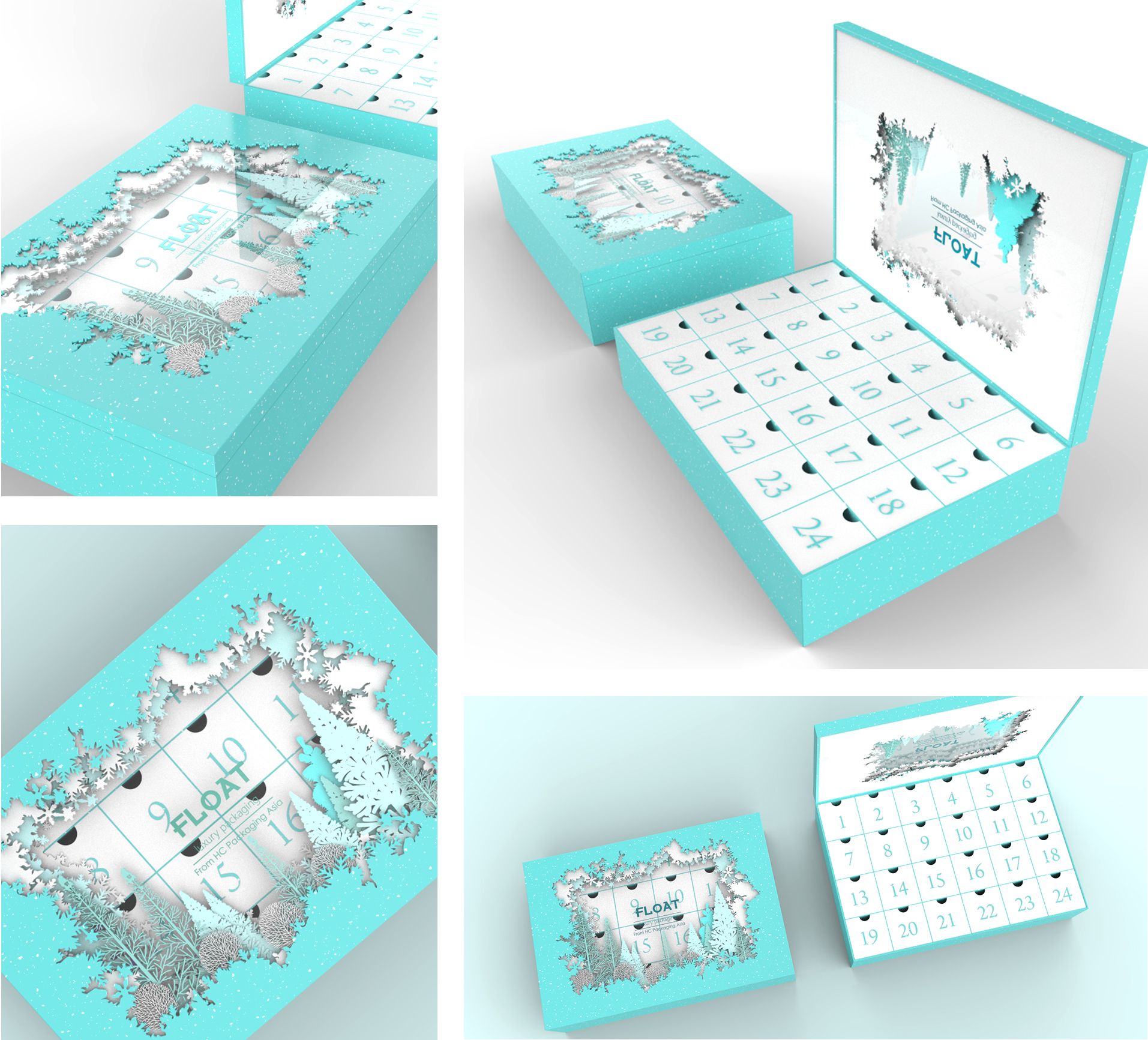 Advantages of snowflake Christmas gift 24 calendar box